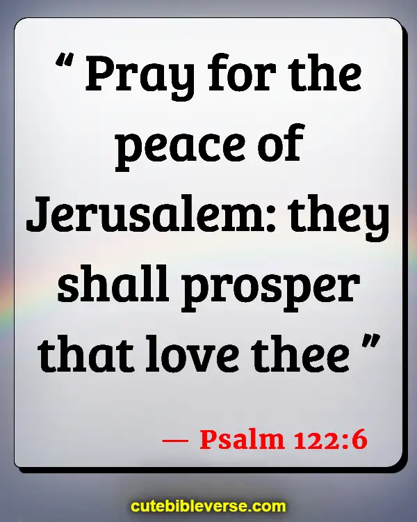 Bible Quotes About Peace And War (Psalm 122:6)