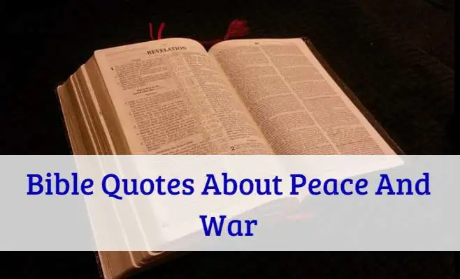Bible Quotes About Peace And War