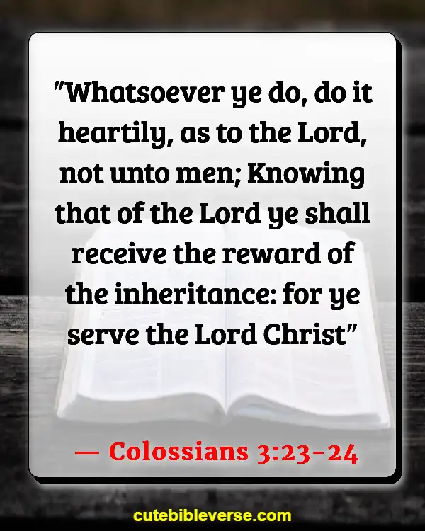 Bible Verse About Commitment To Ministry (Colossians 3:23-24)
