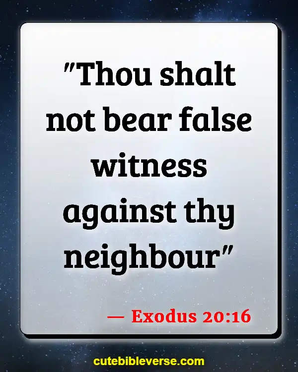Bible Verses About Lying And Deceit (Exodus 20:16)