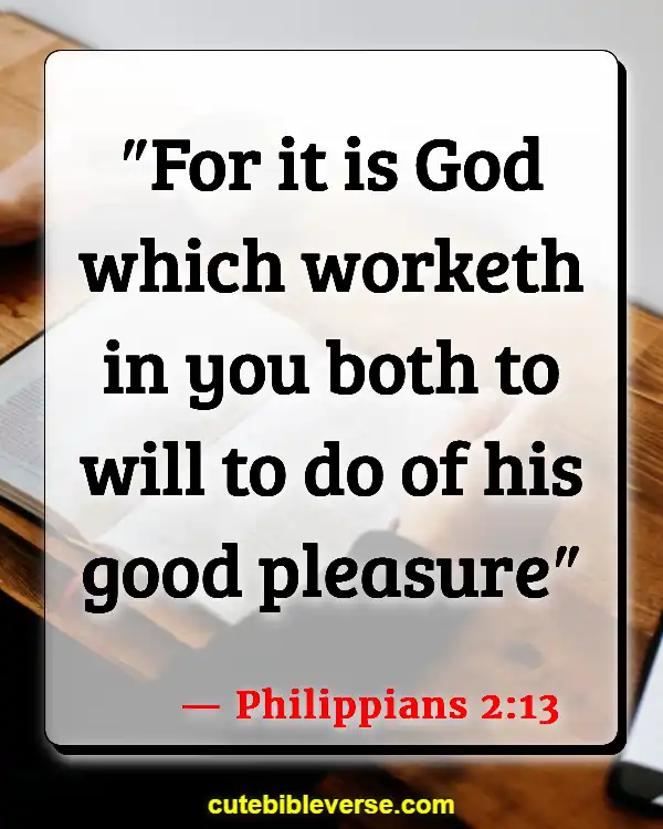 Bible Verse About Working Hard And Not Being Lazy (Philippians 2:13)