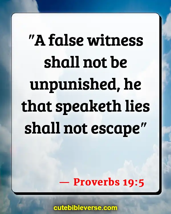 Bible Verses About Cheating And Lying (Proverbs 19:5)