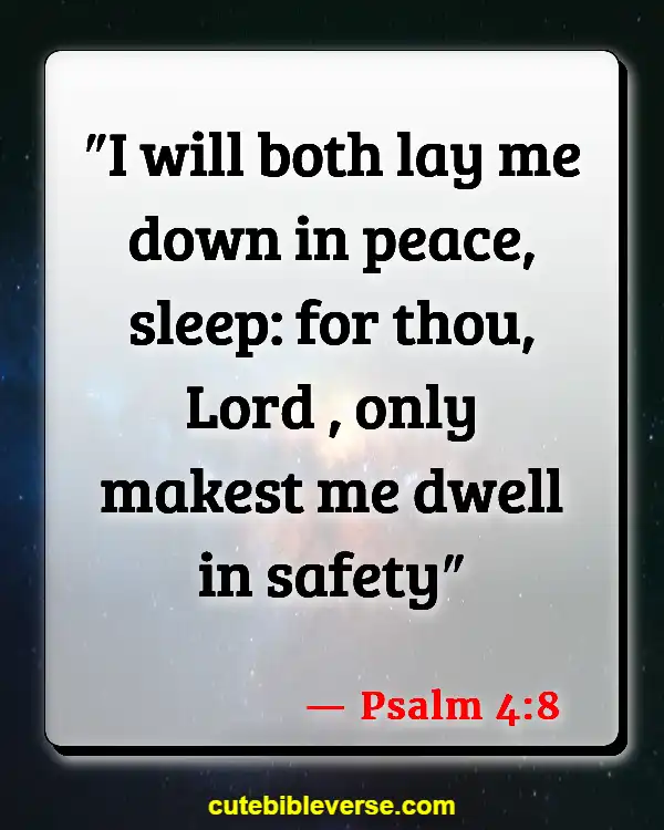 Bible Verses About Being Scared And Worried (Psalm 4:8)
