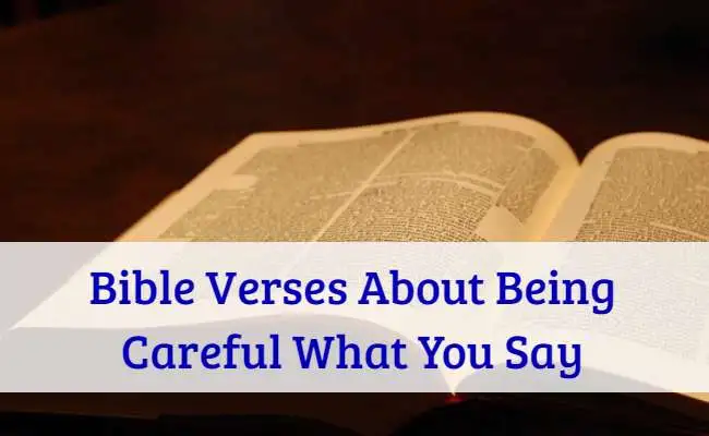 Bible Verses About Being Careful What You Say