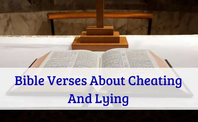 Bible Verses About Cheating And Lying