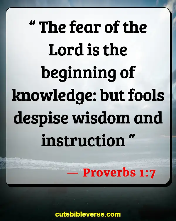 Bible Verses For When You Feel Dumb (Proverbs 1:7)